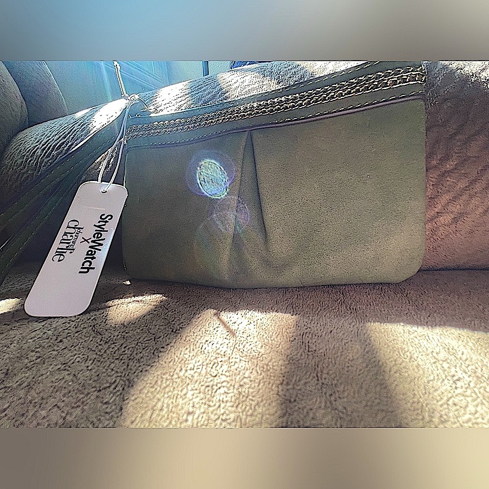 Wristlet Olive Green with Gold Accents — Charming Charlie - Picture 3 of 12